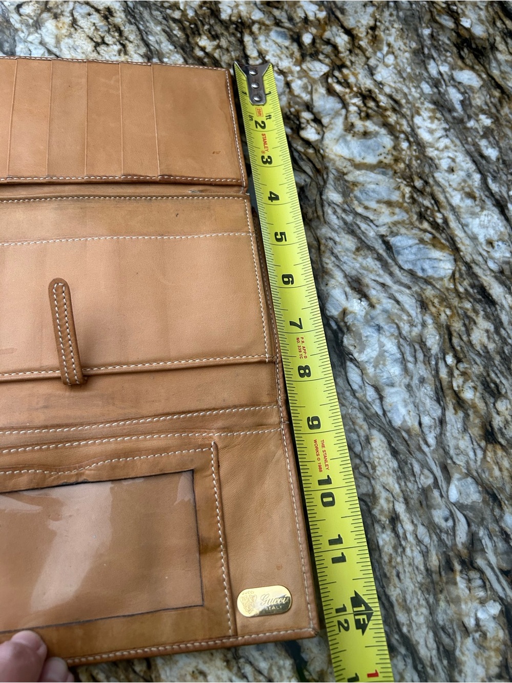 Vintage Gucci Brown GG Canvas Continental Wallet with Green and Red Webbing - Picture 15 of 16